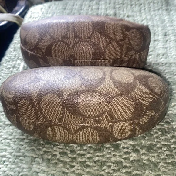 2 Authentic COACH Hard Shell Sunglass cases holders clamshell hard protective - Picture 9 of 11